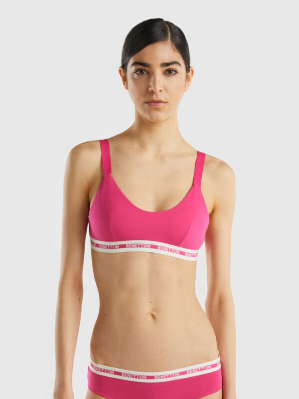 Semi-padded bra in organic cotton