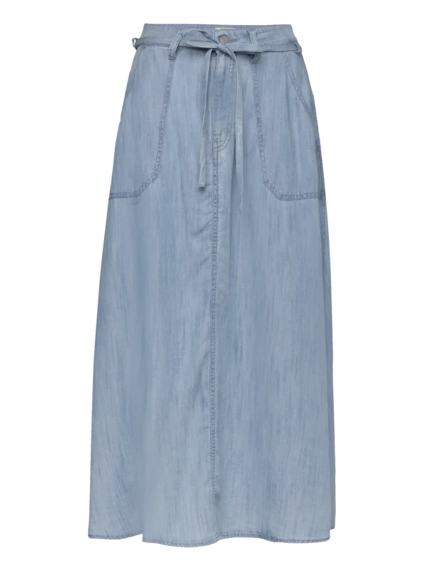 Made of TENCEL™: Denim-look midi skirt