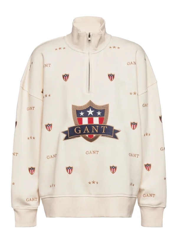 D1. GANT BANNER SHIELD HALF ZIP