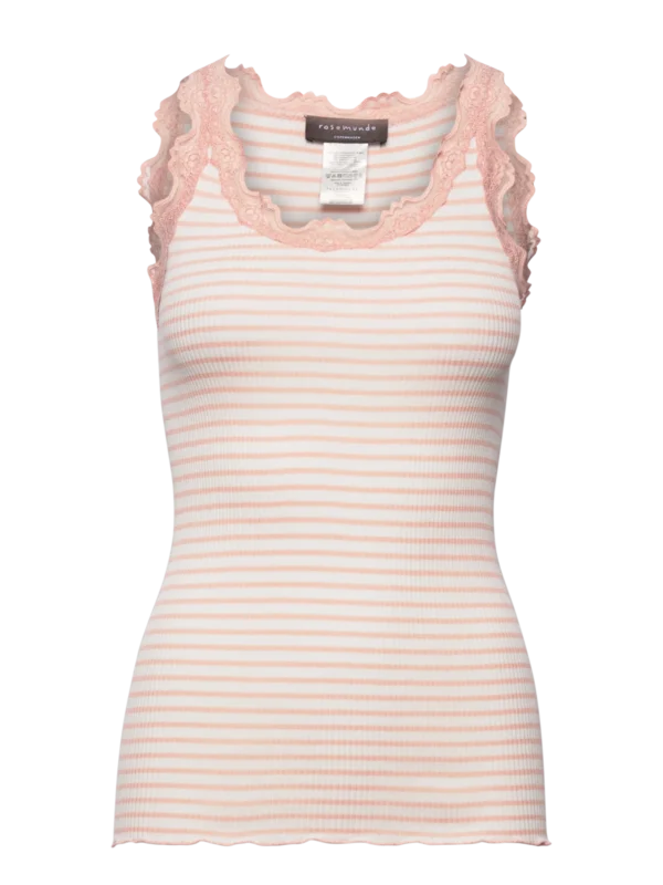 Silk top regular w/vintage lace