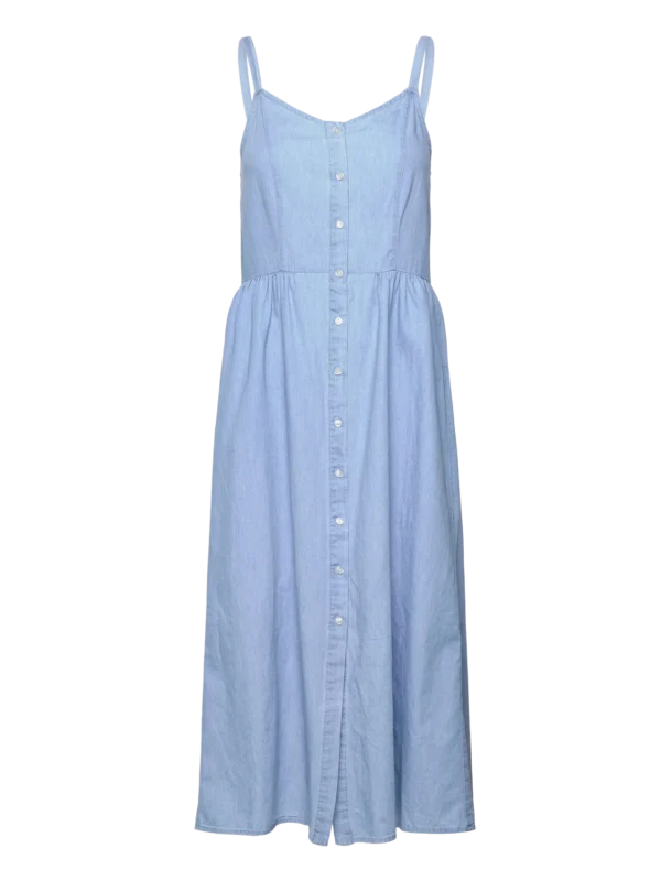 VIZIA STRAP MIDI DENIM DRESS - NOOS